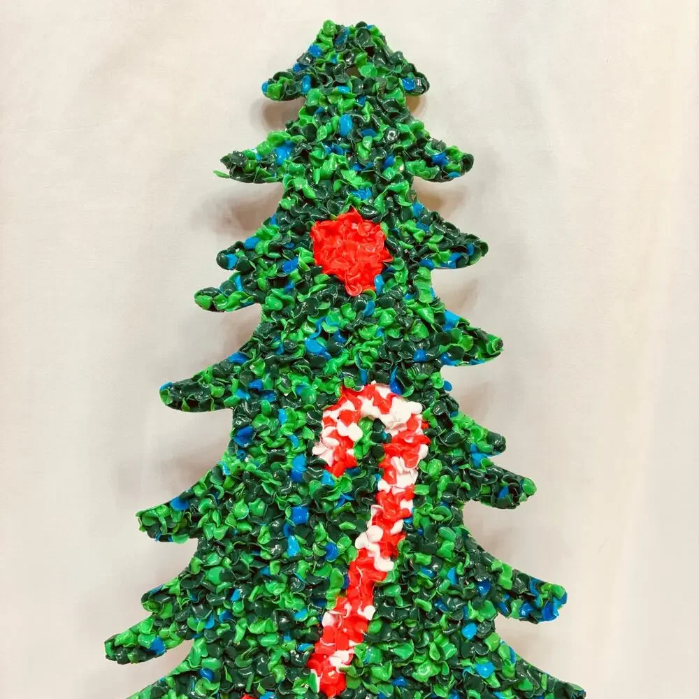 Melted Popcorn Plastic Christmas Tree Decoration/Wall Hanging Missing Star 20